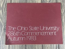 Vintage 1983 Autumn The Ohio State University 286th Commenecement Booklet picture
