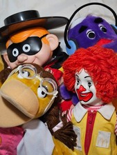 Vintage Mcdonald's Dolls  Ronald, Birdie, Grimace, Hamburglar.  Rare picture