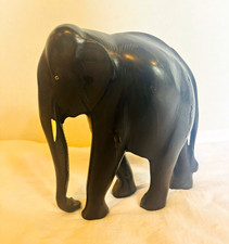 Elephant Figure Antique Rare Old Wooden Hand Carved Abniwood Home Decor picture