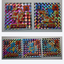 Charizard Blastoise Prism Holo Amada Sticker Retsuden Japanese Vintage Seal picture