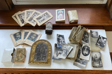 Large Collection Religious Catholic Items inc. Easel Brass Frame, Prayer Books++ picture