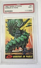 1962 MARS ATTACKS #41 Horror In Paris PSA 7 picture