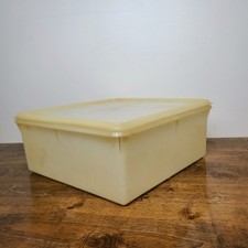 Vintage Tupperware Large Square Keeper #166 2 Gal 36 Cup #223 Lid 12x12x5 picture