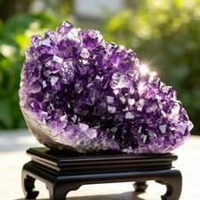 AAAA Grade Natural Amethyst Geode Cluster Purple Quartz Crystal Mineral Specimen picture