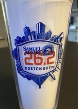 2015 Boston Marathon 26.2 BREW Samuel Sam Adams Hard Plastic Pint Beer Glass NEW picture