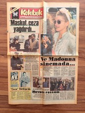 Madonna 1986 Turkish Newspaper Kelebek Desperately Seeking Susan Rare Vintage picture