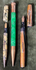Vintage Lot Of 3 Fountain Pen-mechanical combo, Autopoint, 14K Green Gold Filled picture