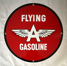 Ande Rooney Flying A Gasoline Porcelain Enamel Reproduction Gas & Oil Sign picture