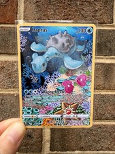 Lapras Fan Art Trading Card Handmade Custom Holo Or Matte Collectible Card picture