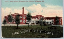 Moor Bath Co Grand View Health Resort Waukesha WI C1913 DB Postcard W1 picture