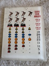 Vintage Nevada club Casino Slot Machine Buckaroo Award card original picture
