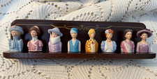 Vintage Avon American Ladies of Fashion Thimbles Lot of 8, 1982-1984 EUC picture