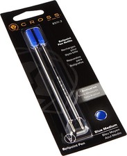 Cross 8511-2 Refills for Ballpoint Pens, Medium, Blue Ink, 2/Pack (85112) picture