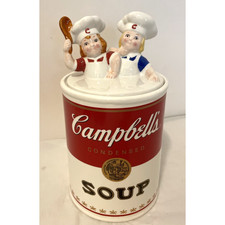 Vintage 1998 Campbells Soup Kids Cookie Jar 12in Tall Benjamin & Medwin Ceramic picture