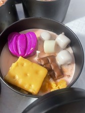 Halloween Spooky Gooey Pumpkin S’mores Soy Candle In 8 Oz. Tin Cans picture