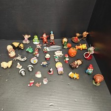 40+ Vintage Miniature Christmas Ornaments Figurines Mixed Holiday Lot... picture