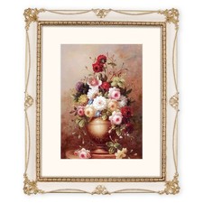 iAmoy White Picture Frames 8x10 Mat 5x7 Vintage Wall Tabletop Photo Frame French picture