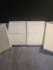 2 Vintage Hallmark Floral On Cream Stationery Sets ST3359 One In Open Box picture