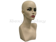 2PCS Female Mannequin Head Bust Wig Hat Jewelry Display Skin #MD-PH17 X2 picture