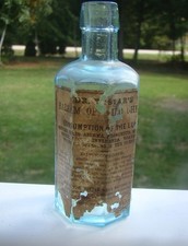 Antique Labeled & Embossed DR. WISTAR'S BALSAM OF WILD CHERRY Medicine Bottle picture