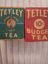 Vintage 2 Unopened Boxes Tetley Tea Orange Pekoe & Regular Unopened Tea Included picture