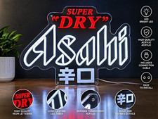 Asahi Super Dry LED Neon Sign Acrylic USB Light White/Red, 2020-Now picture
