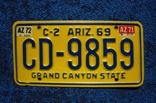 1969 - 1972 Arizona GRAND CANYON STATE License Plate Comm Truck picture