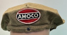 NOS Vintage AMOCO 1940s-1950s Service Station Attendant's Hat Logo Patch picture