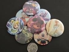 5 Lorcana Themed Refrigerator Magnets 1.85 Inch Button Style picture