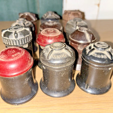 12 Antique Bakelite/ Phenolic In Line/String Light Bulb Sockets *Edison Style* picture