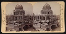 Chicago Illinois USA 1893 World's Fair Administration Building Dome Stereo View picture
