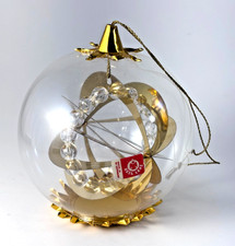 Vintage Resl Lenz Glass Spinner Christmas Ornament Sphere of Beads West Germany picture