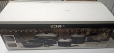 Vintage Paul Revere Ware 7 Piece Midnight Ride Black Non Stick Open Box picture