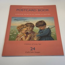 NEW Vtg 1989 Smithsonian Children Of Long Ago POSTCARD BOOK American Advertising picture