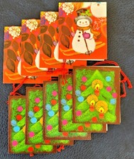 Vintage Mid Century Christmas Blank Gift Tags Unused Lot of (9) 2