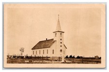 RPPC Kensington KS ~ Lutheran Church & cemetery  KANSAS Smith County picture