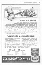 1918 Campbells Vegetable Soup Antique Print Ad WWI Era Why Are We So Particular picture