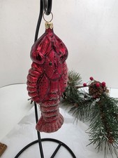 1997 Christopher Radko Rock Lobster Red Glass Christmas Ornament 5.5