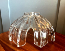 Vintage Clear Art Glass Lampshade 10