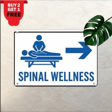 Chiropractic Care Right Direction Arrow Metal Sign Vintage Clinic Decor Plaque picture