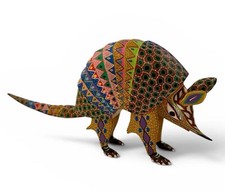Handcrafted Oaxacan Wood Armadillo Alebrije mustard by  Jacobo Angeles Ojeda picture