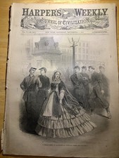 1861 HARPERS WEEKLY CIVIL WAR NEWSPAPER ~ GREAT CIVIL WAR PRINTS picture