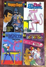 Vintage Whitman Comic Lot of 4  Scooby-Doo 21 Pink Panther Inspector Happy Days picture