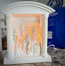 Dept. 56 Lighted Tabletop Christmas Scene Bisque Porcelain Decoration picture