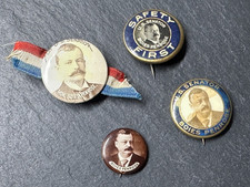 4 ANTIQUE BOIES PENROSE US SENATOR FROM PENNSYLVANIA CAMPAIGN BUTTONS M102 picture