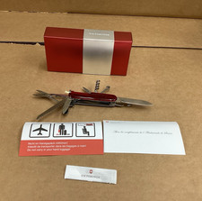 VICTORINOX HUNTSMAN RED TRANSLUCENT BEAUTY MULTI-TOOL NEW picture