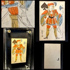 Historic Counterfeit Museum Grade Antique Playing Cards Authentic 18thc Single picture