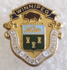 Vintage City of Winnipeg - Manitoba Canada Tourist Travel Souvenir Pin picture
