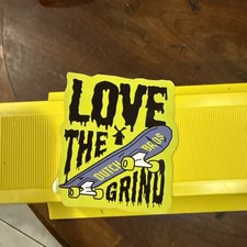 Dutch Bros Sticker SEPTEMBER 2023 Love The Grind Skateboard Yellow & Black picture