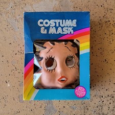 1986 BEN COOPER Betty Boop Kids Halloween Costume & Mask Complete Made In USA picture